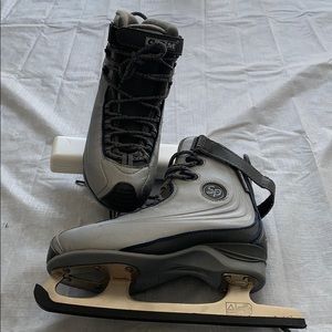 CCM kids gray ice skates